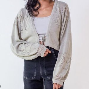 New! Wyllis crochet chopped cardigan